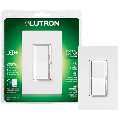 Lutron Diva White 150 W 3-Way Dimmer Switch