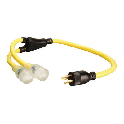 Coleman Cable 12/4 STOW 250 V 3 ft. L Generator Power Cord Adapter