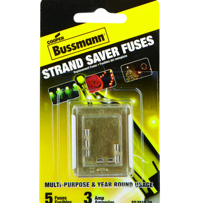 Bussmann 3 amps Tube Fuse 5 pk