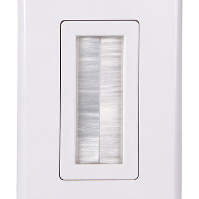 Monster Just Hook It Up White 1 gang Plastic Home Theater Brush Wall Plate