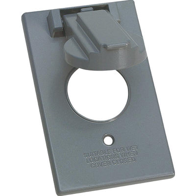 Sigma Electric Rectangle Die-Cast Metal 1 gang 4.57 in. H X 2.83 in. W 15/20 Amp Receptacle Cover