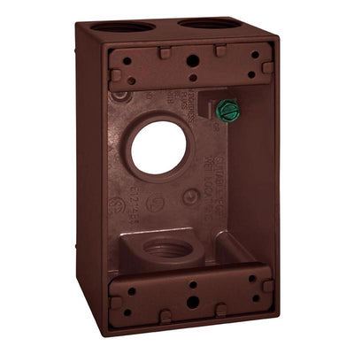 Sigma Electric New Work 18 cu in Rectangle Die-Cast Metal 1 gang Weatherproof Box Bronze