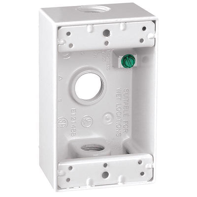Sigma Electric New Work 18.3 cu in Rectangle Die-Cast Metal 1 gang Weatherproof Box White