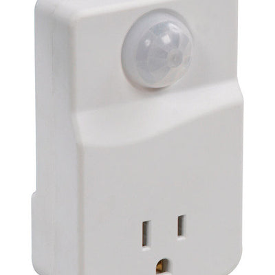 Amertac White Motion Activated Plug In Light Control
