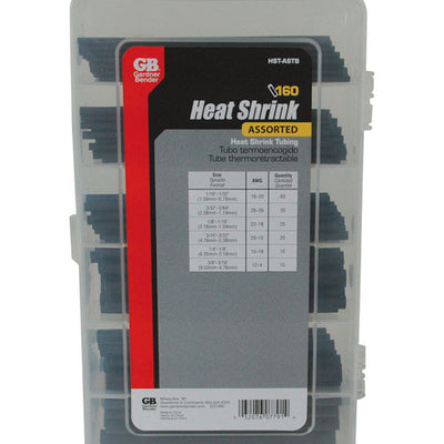 Gardner Bender Heat Shrink Tubing Black 160 pk