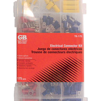 Gardner Bender 22-10 Ga. Insulated Wire Terminal and Connector Kit Multicolored 175 pk