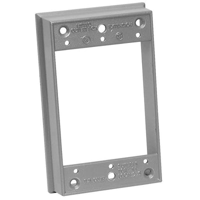 Sigma Electric New Work 9.5 cu in Rectangle Metallic Extension Ring Gray