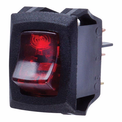 Jandorf 16 amps Single Pole Rocker Appliance Switch Black/Red