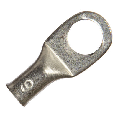 Jandorf 6 Ga. Uninsulated Wire Electrical Lug Silver 2 pk