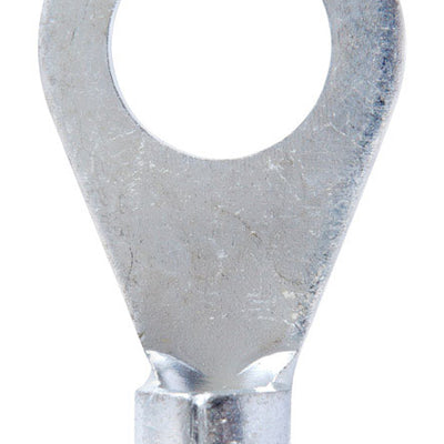 Jandorf 6 Ga. Uninsulated Wire Ring Terminal Silver 2 pk