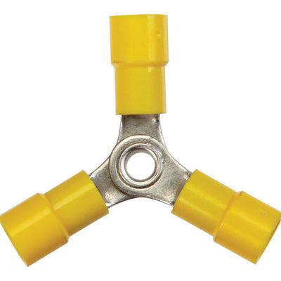 Jandorf 12-10 Ga. Insulated Wire Terminal Butt Splice Yellow 2 pk