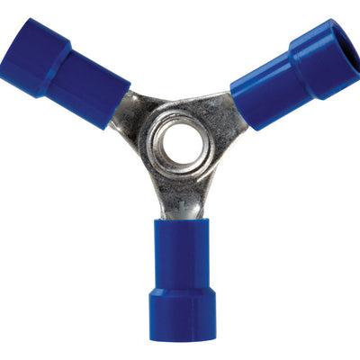 Jandorf 16-14 Ga. Insulated Wire Terminal Butt Splice Blue 2 pk
