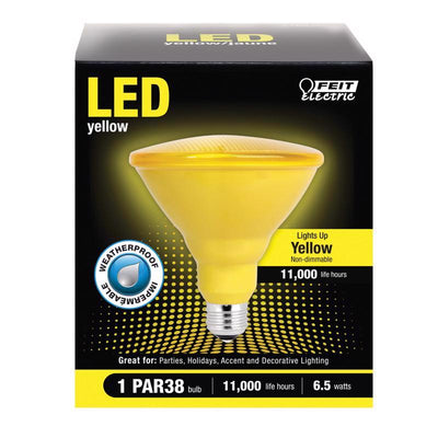 Feit PAR38 E26 (Medium) LED Bulb Yellow 90 Watt Equivalence