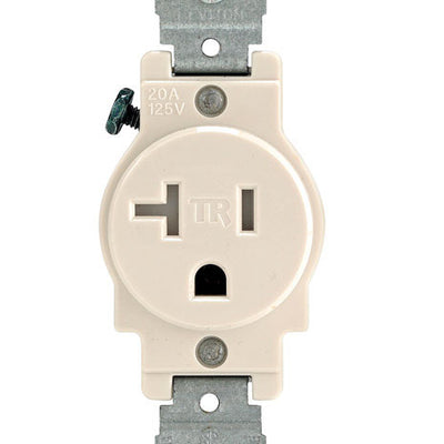 Leviton 20 amps 125 V Single Light Almond Outlet 5-20R