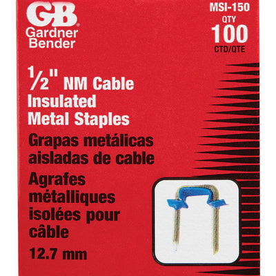 Gardner Bender 1/2 in. W Metal Insulated Cable Staple 100 pk