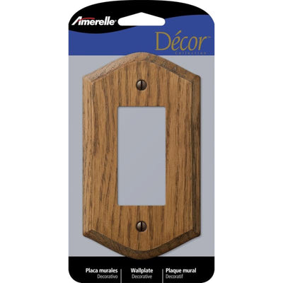 Amerelle Country Brown 1 gang Wood Decorator Wall Plate
