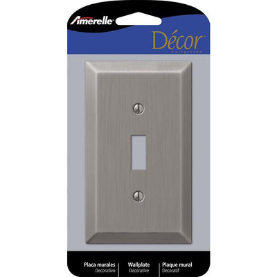 Amerelle Century Antique Nickel 1 gang Stamped Steel Toggle Wall Plate