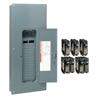 Square D HomeLine 200 amps 120/240 V 30 space 60 circuits Wall Mount Main Breaker Load Center