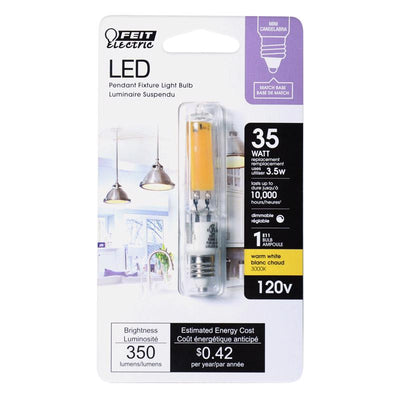 Feit T4 E11 LED Bulb Warm White 35 Watt Equivalence