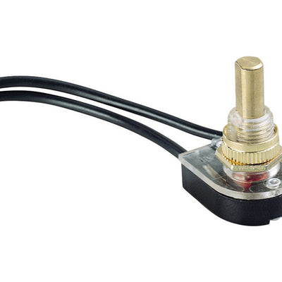 Gardner Bender 6 amps Single Pole Push Button Switch Brass