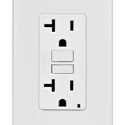 Leviton 20 amps 125 V White GFCI Outlet 5-20R