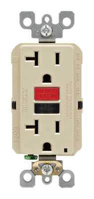 Leviton SmartlockPro 20 amps 125 V Duplex Ivory GFCI Outlet 5-20R