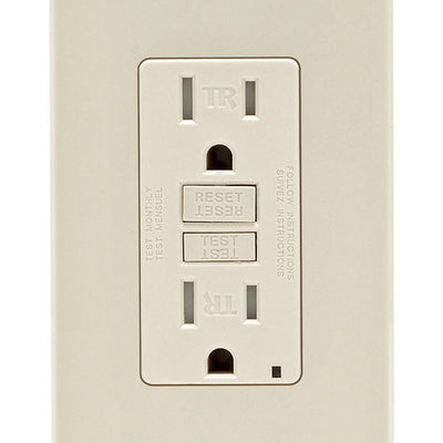 Leviton 15 amps 125 V Light Almond Outlet/Wallplate 5-15R