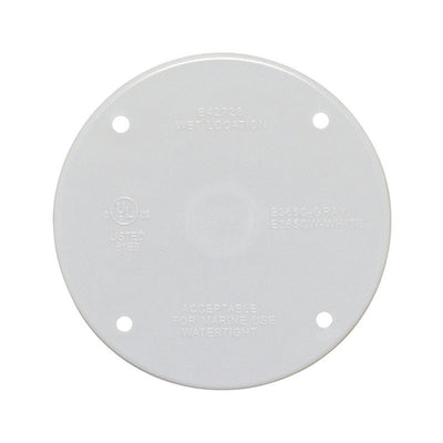 Sigma Engineered Solutions Round Plastic 4.29 in. H X 4.29 in. W Flat Box Cover
