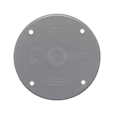 Sigma Electric Round Plastic 4.29 in. H X 4.29 in. W Flat Box Cover