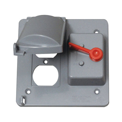 Sigma Electric Square Plastic 2 gang 4.84 in. H X 4.84 in. W Combo Box Cover