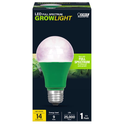 Feit A19 E26 (Medium) LED Grow Light White 60 Watt Equivalence