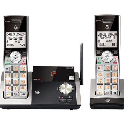 AT&T DECT 6.0 2 Handle Digital Cordless Answering System Silver
