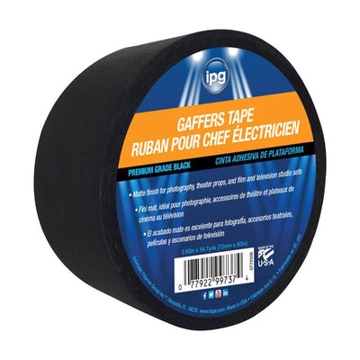 IPG 2.83 in. W X 54.7 L Black Gaffer's Tape