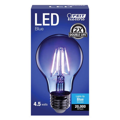 Feit A19 E26 (Medium) Filament LED Bulb Blue 30 Watt Equivalence