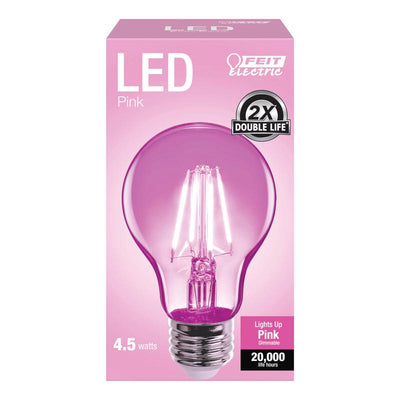 Feit A19 E26 (Medium) Filament LED Bulb Pink 30 Watt Equivalence
