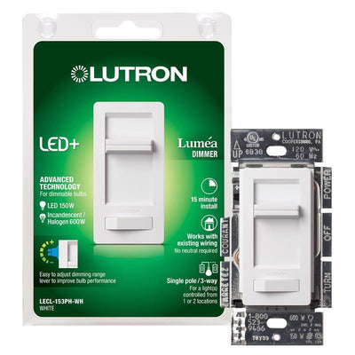 Lutron Lumea White 150 W 3-Way Dimmer Switch