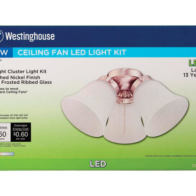Westinghouse Brushed Nickel Brown Cluster Ceiling Fan Light Kit
