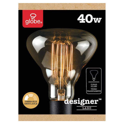 Globe Electric Designer Labo 40 W G40 Decorative Incandescent Bulb E26 (Medium) Amber