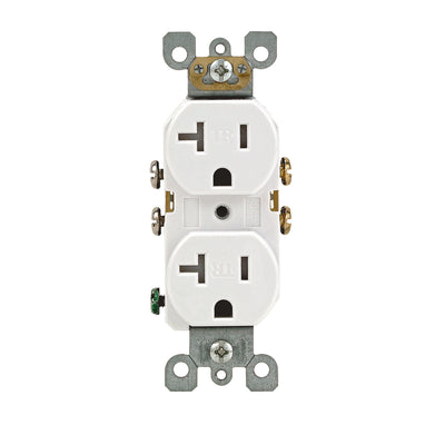 Leviton 20 amps 125 V Duplex White Outlet 5-20R