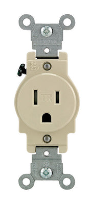 Leviton 15 amps 125 V Single Ivory Tamper Resistant Outlet 5-15R