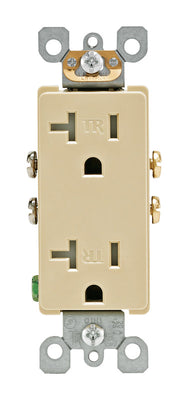 Leviton Decora 20 amps 125 V Duplex Ivory Outlet 5-20R