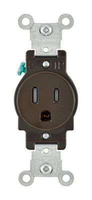 Leviton 15 amps 125 V Single Brown Outlet 5-15R