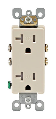 Leviton Decora 20 amps 125 V Duplex Light Almond Tamper Resistant Outlet 5-20R