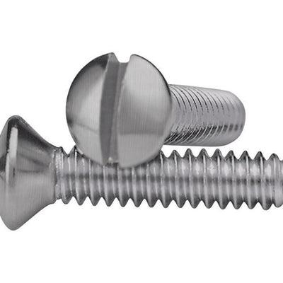 Amertac No. 6 X 1/2 in. L Slotted Oval Head Standard Wallplate Screws