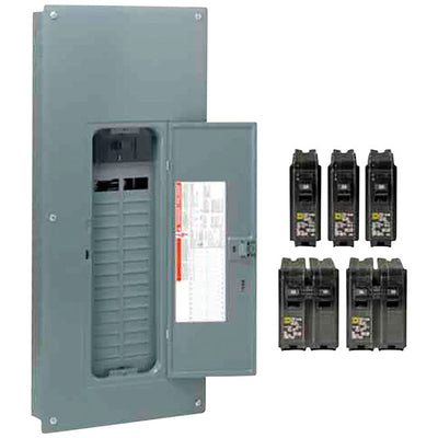 Square D HomeLine 200 amps 120/240 V 30 space 60 circuits Wall Mount Load Center Main Breaker Kit