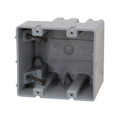 Madison Electric Smart Box Rectangle PVC 2 gang Electrical Box Gray