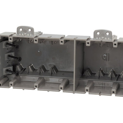 Madison Electric Smart Box Rectangle PVC 5 gang Electrical Box Gray