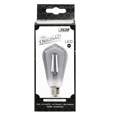 Feit ST19 E26 (Medium) LED Bulb Smoke Daylight 25 Watt Equivalence