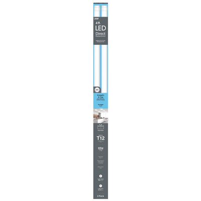 Feit Plug & Play T12 Daylight 48 in. G13 (Medium Bi-Pin) Linear LED Bulb 40 Watt Equivalence 2 pk