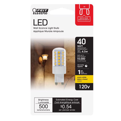 Feit T4 Bi-Pin LED Bulb Warm White 40 Watt Equivalence